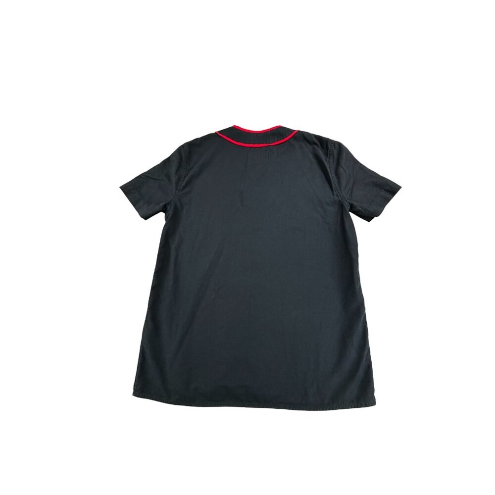 Hollister Baseball Shirt Button-Up Mens S Black & Red - Picture 2 of 6